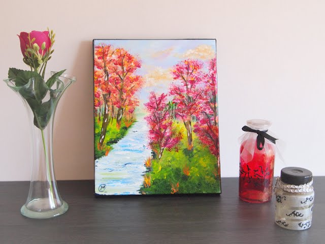 "Nature in color" (Creation of this acrylic landscape)