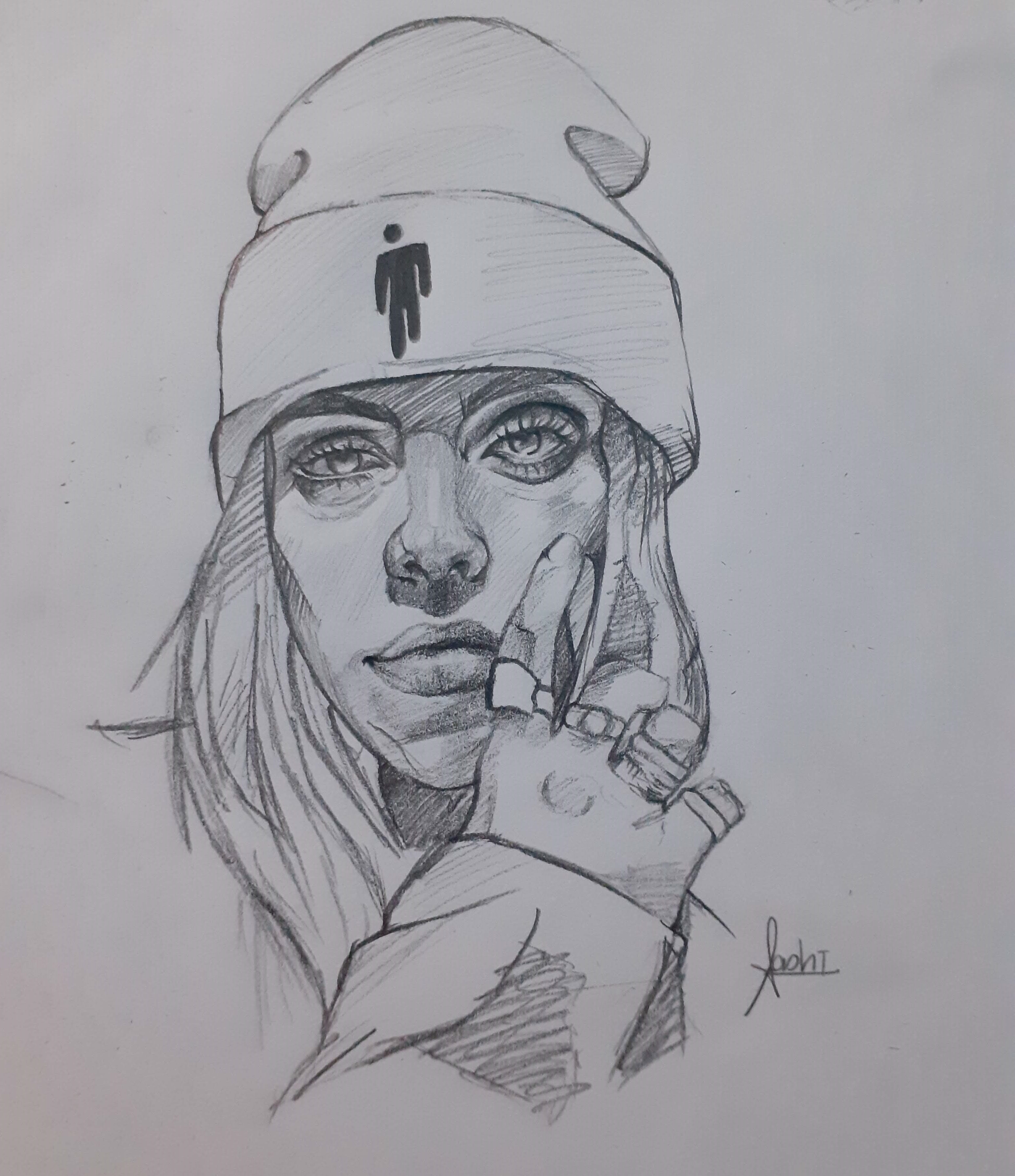 How To Draw Billie Eilish For Beginners In Real Time Fully Narrated Fan  Art by Billy  YouTube