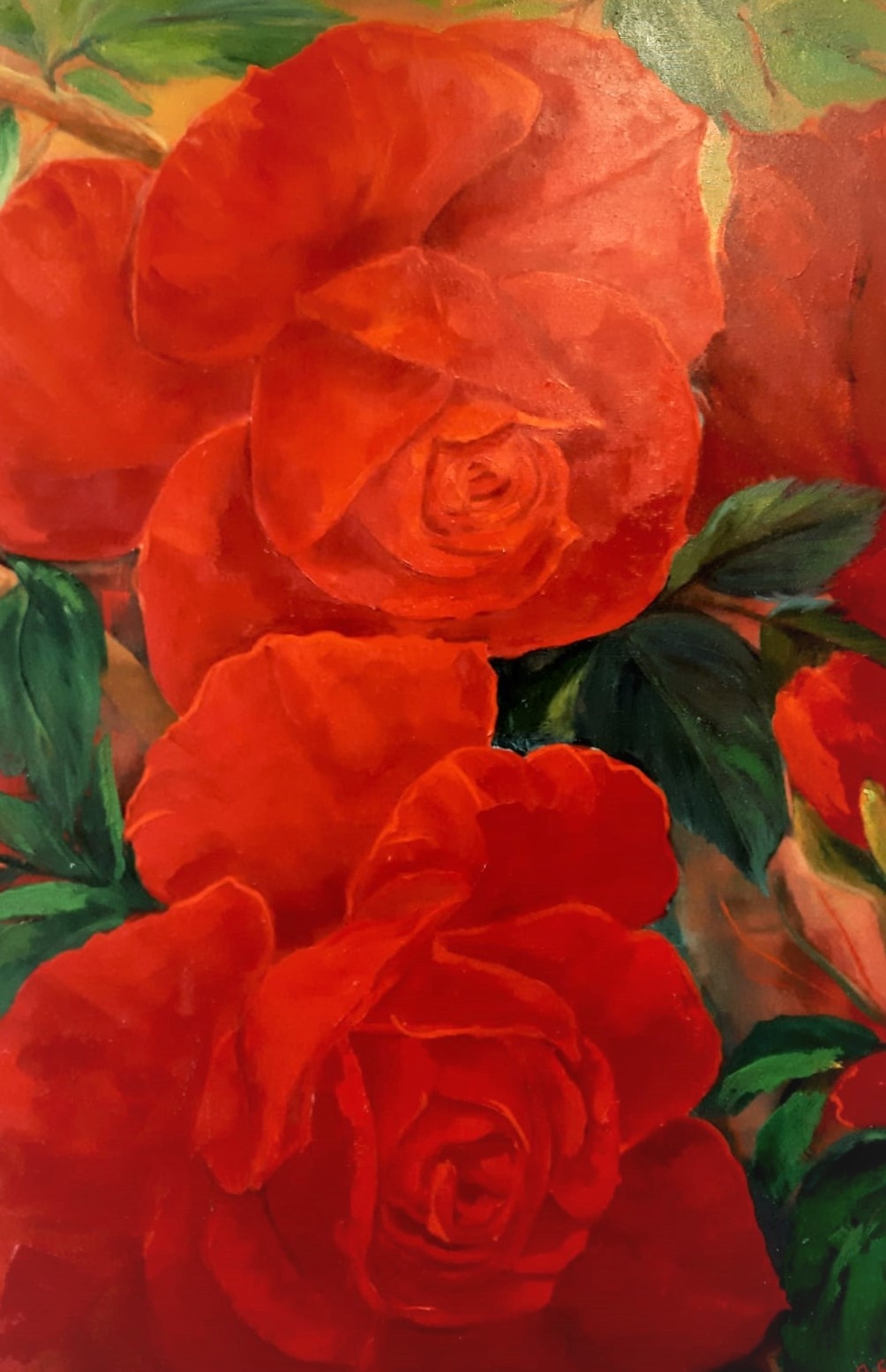 Red roses 100x70
