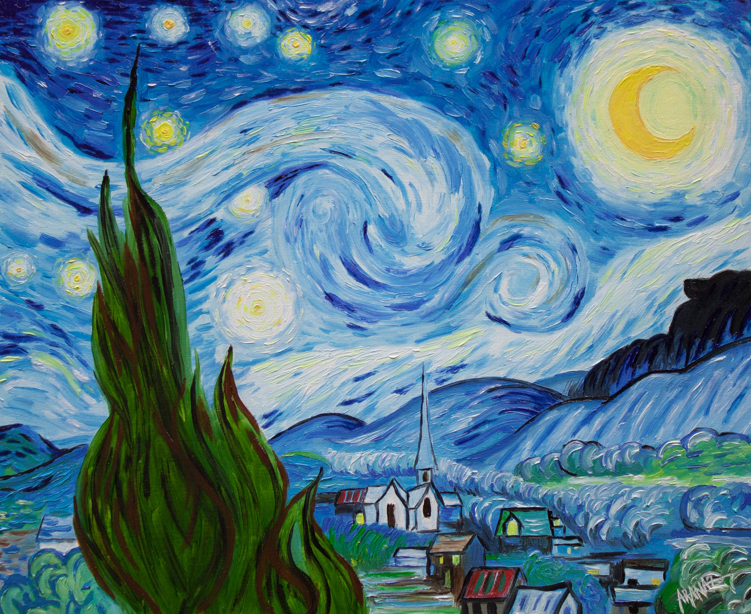 Starry Night (Van Gogh) La noche estrellada (Réplica)