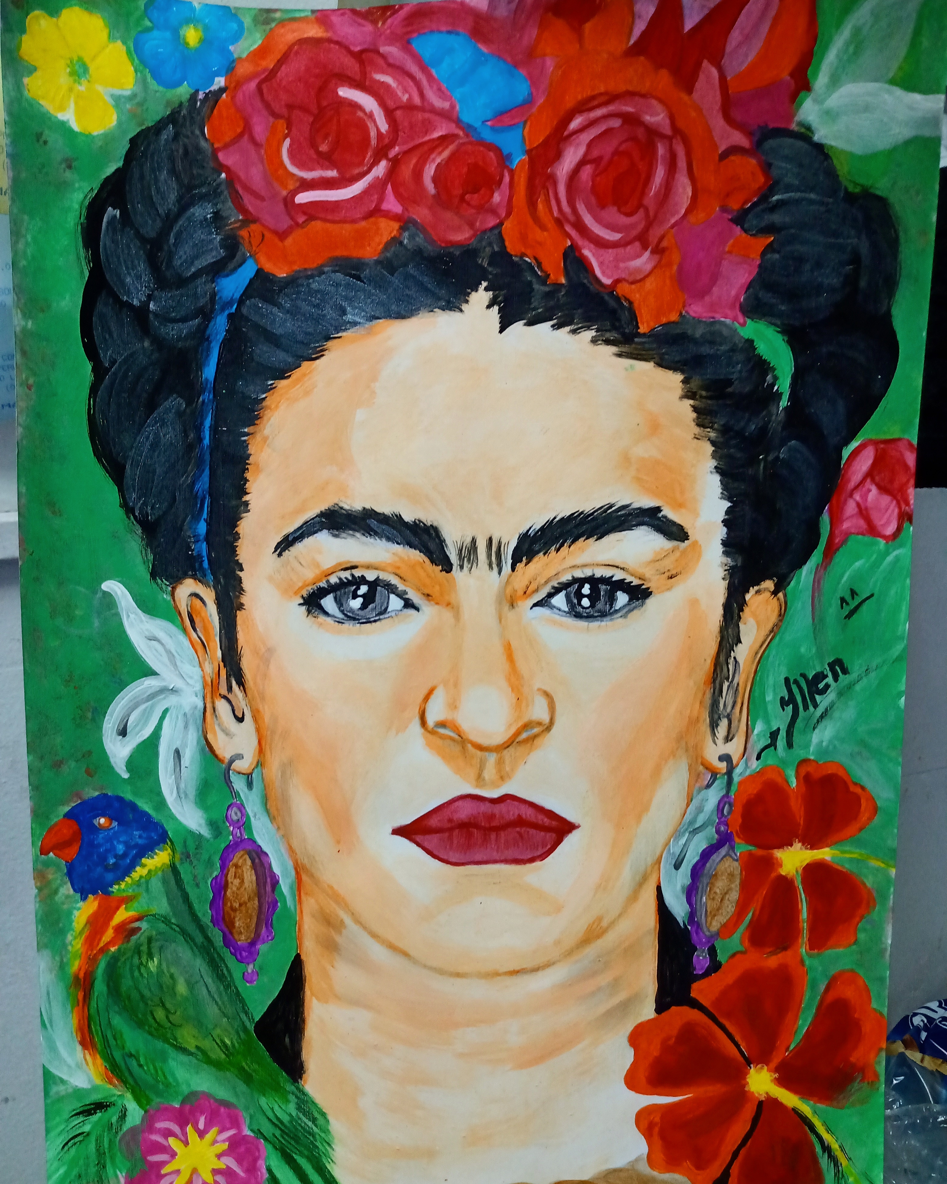 Frida Kahlo, cuadro original, sobre cuadros