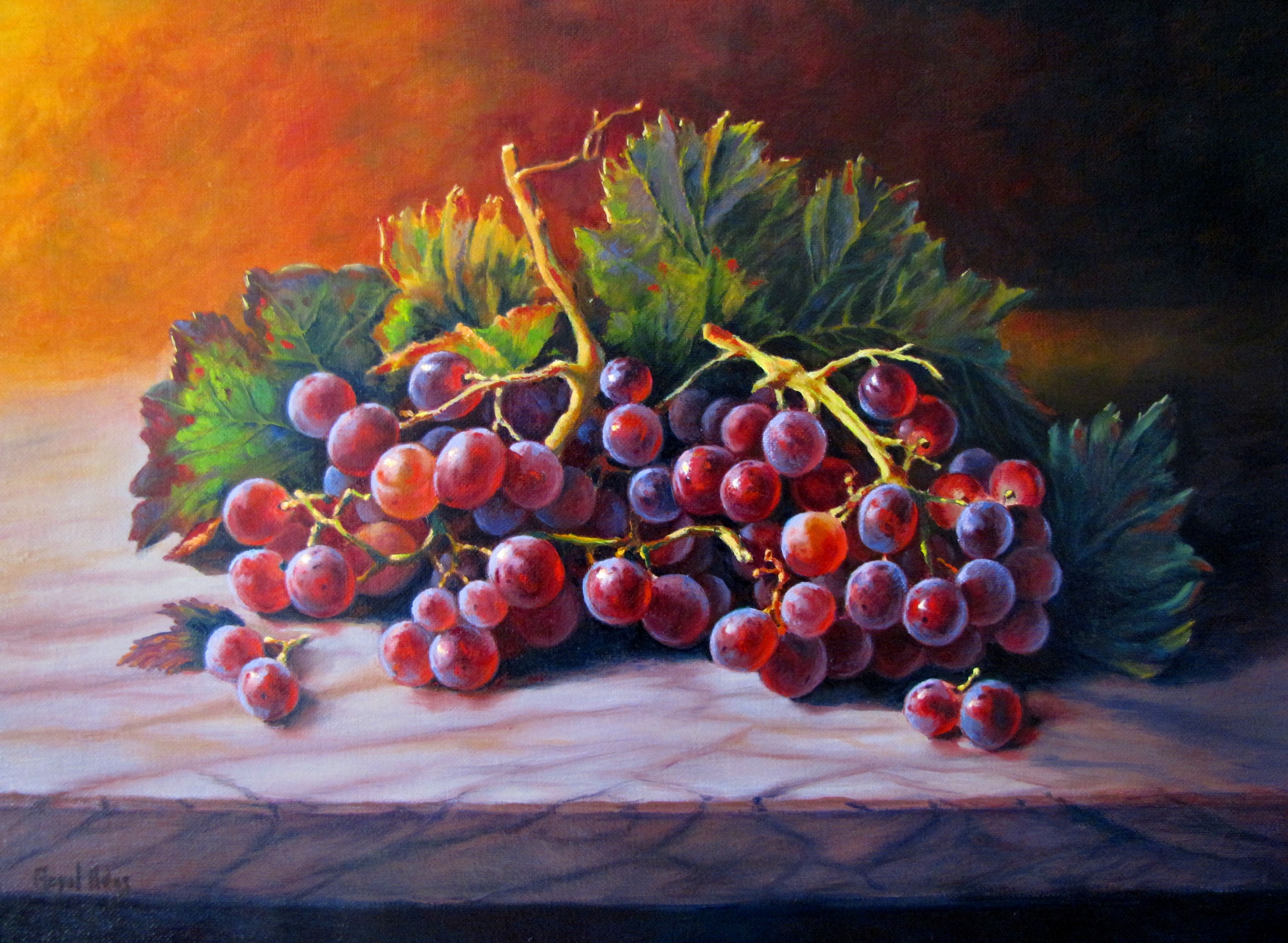 GRAPES STILL LIFE WITH MILLING