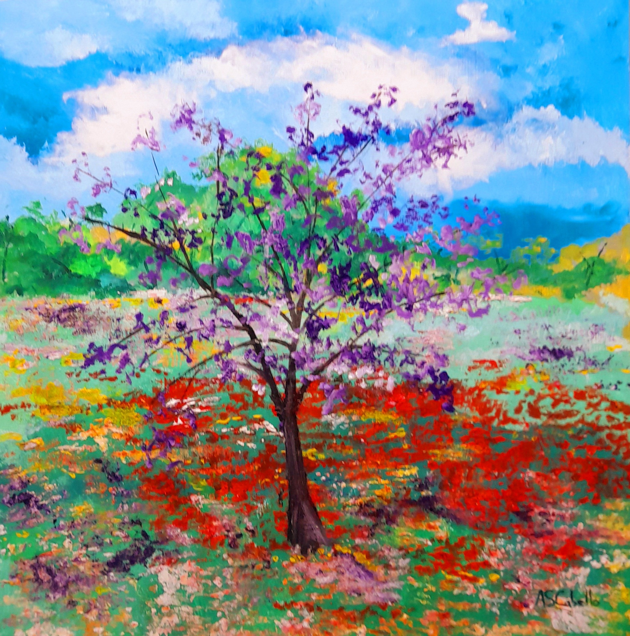 The purple tree in spring