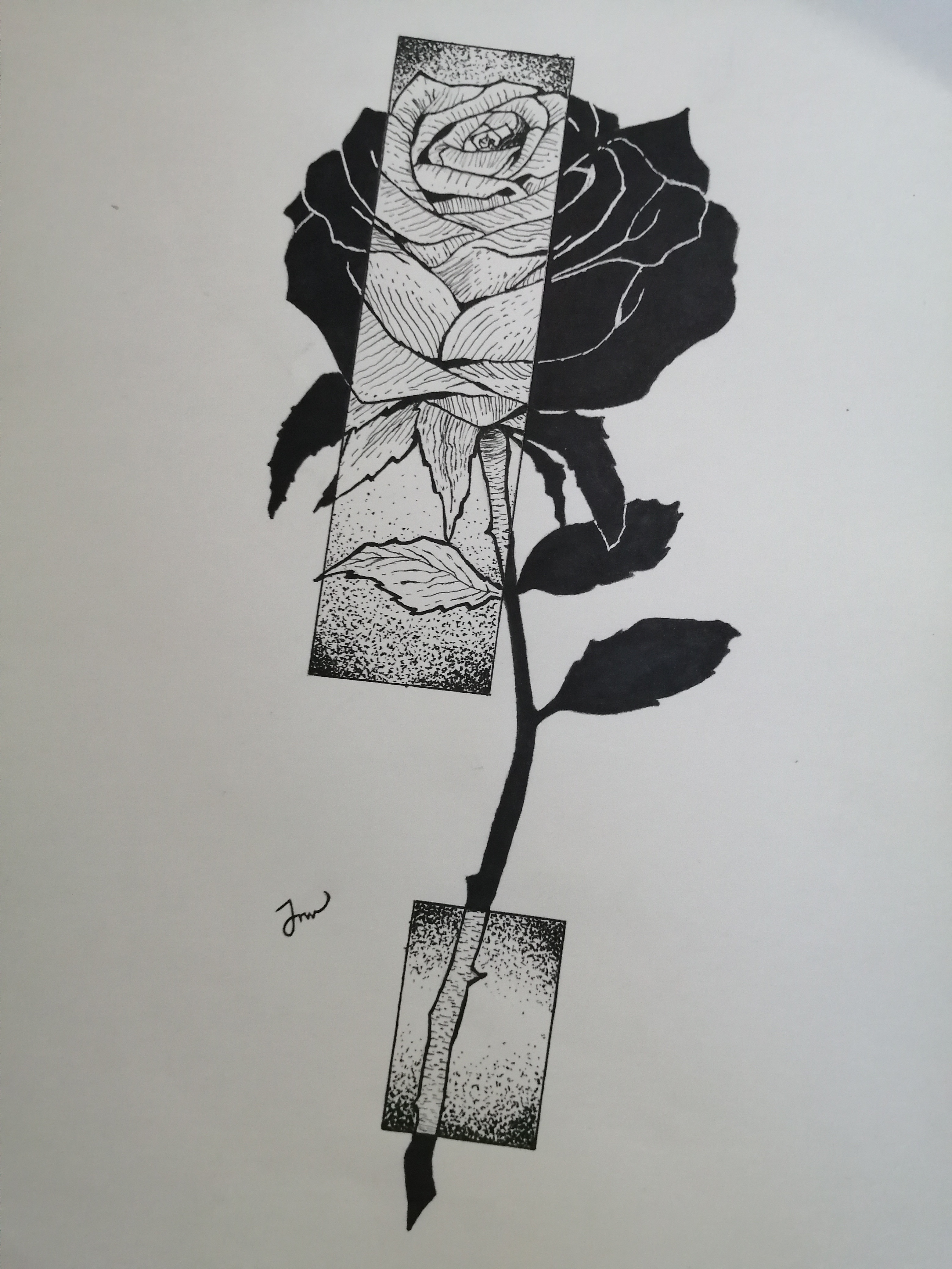 Dibujo de flor , Lápiz, Dibujos, comprar arte original