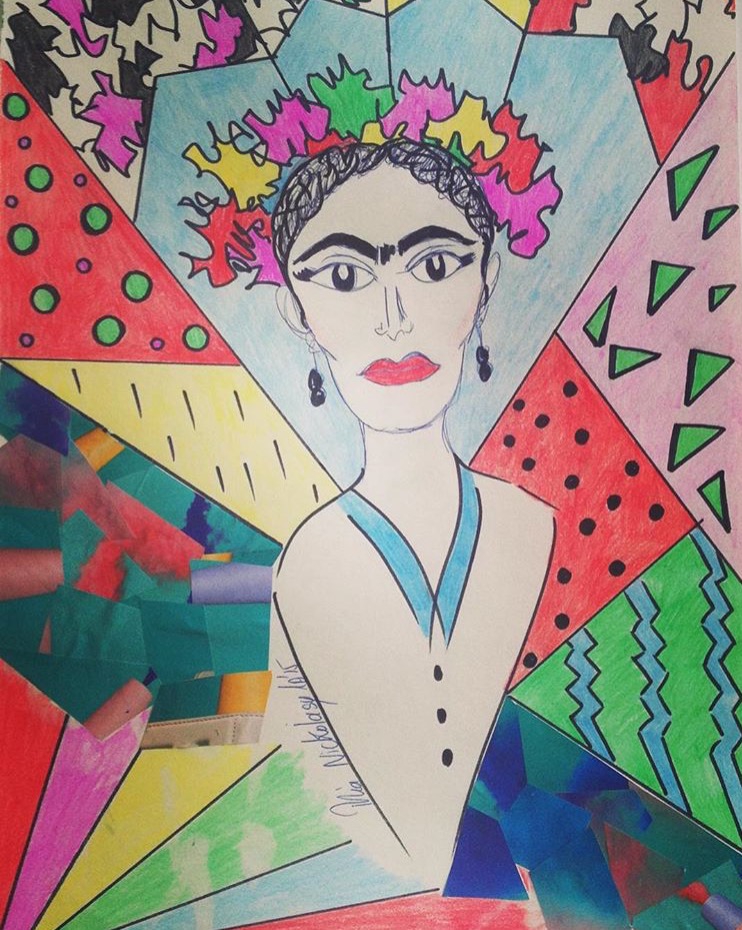  Frida flow, Técnica Mixta, Dibujos, comprar arte original
