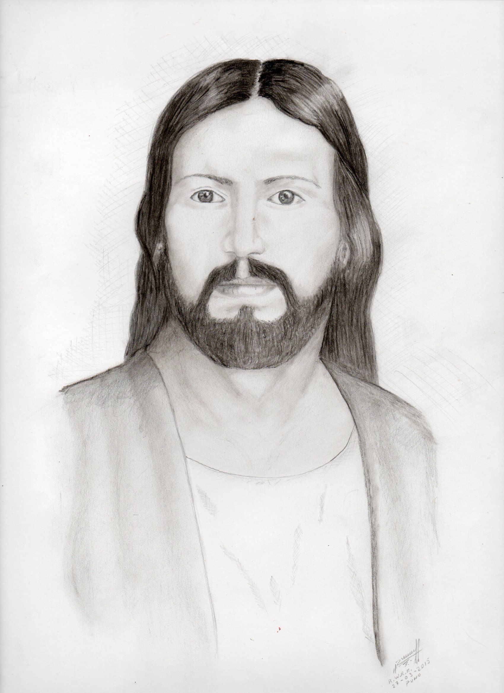 Jesus Carboncillo Grafito Lápiz Dibujos Comprar Arte Original