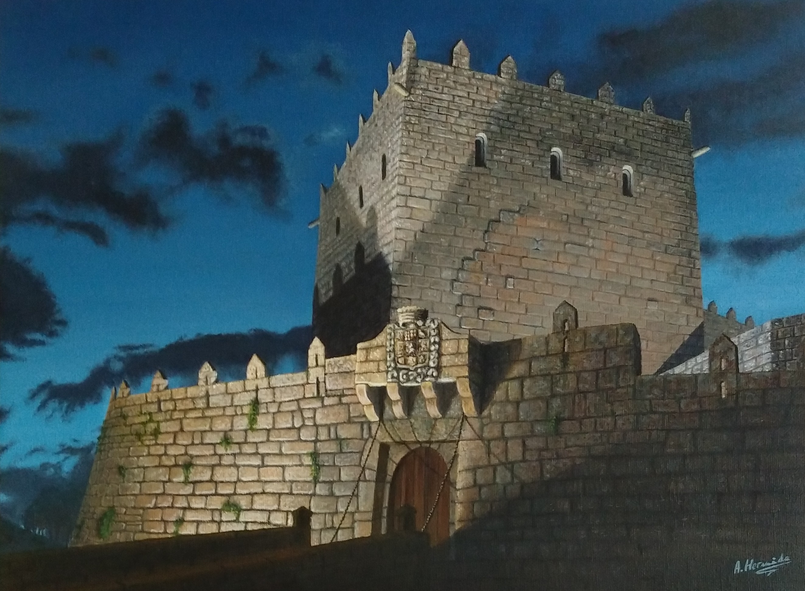 Castelo de Soutomaior (Pontevedra). Oil on canvas 40x30 cm.