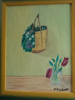 BASKET AND FLOWER