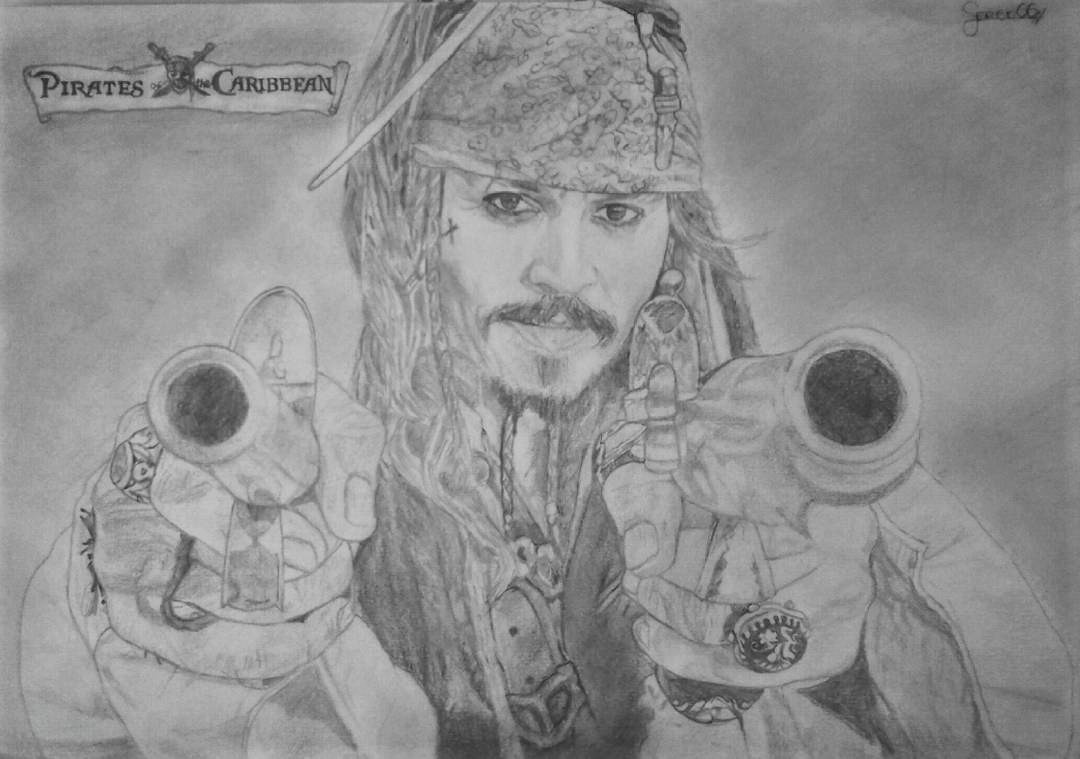 Jack Sparrow, Lápiz, Dibujos, comprar arte original