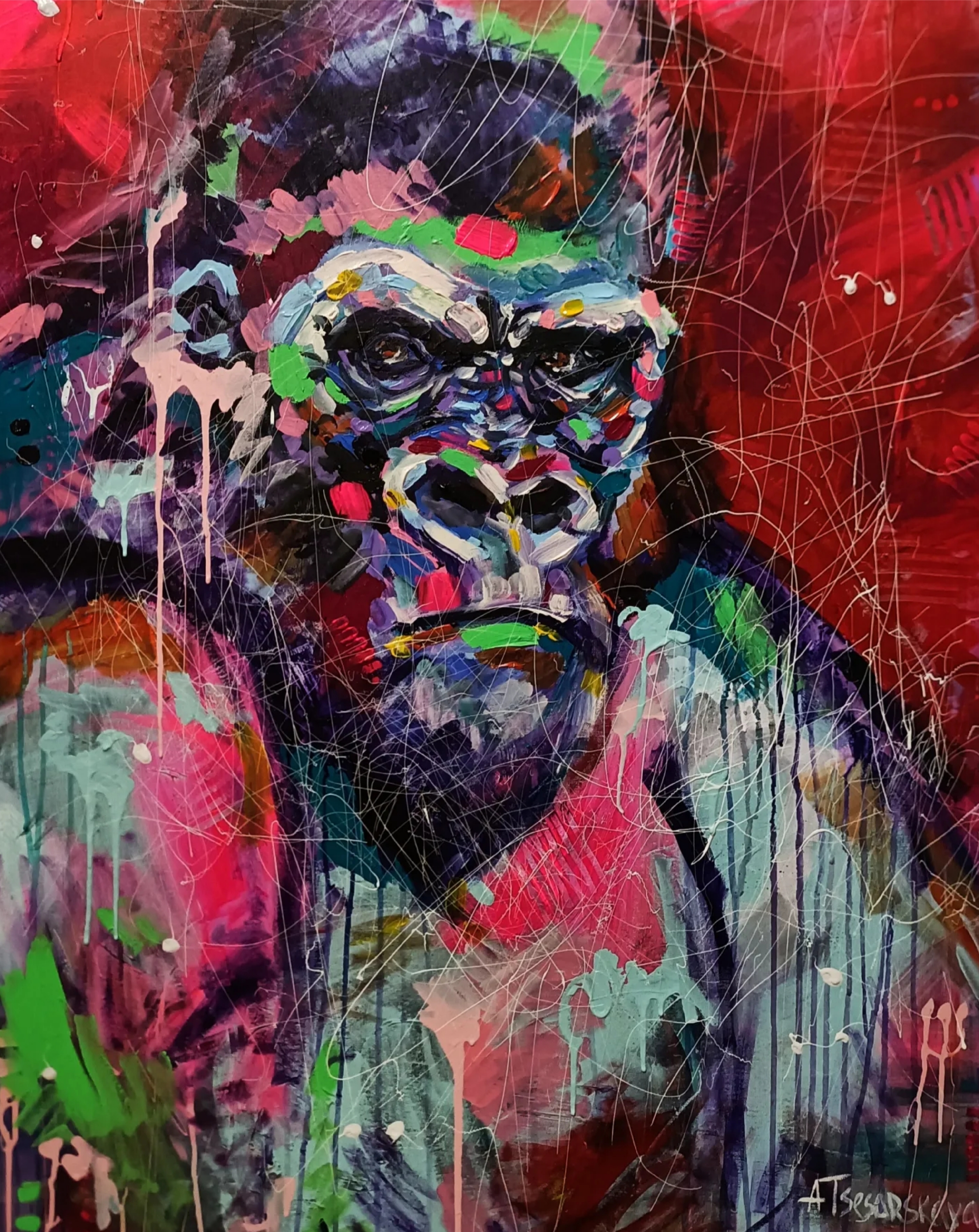 King Kong - gorilla painting