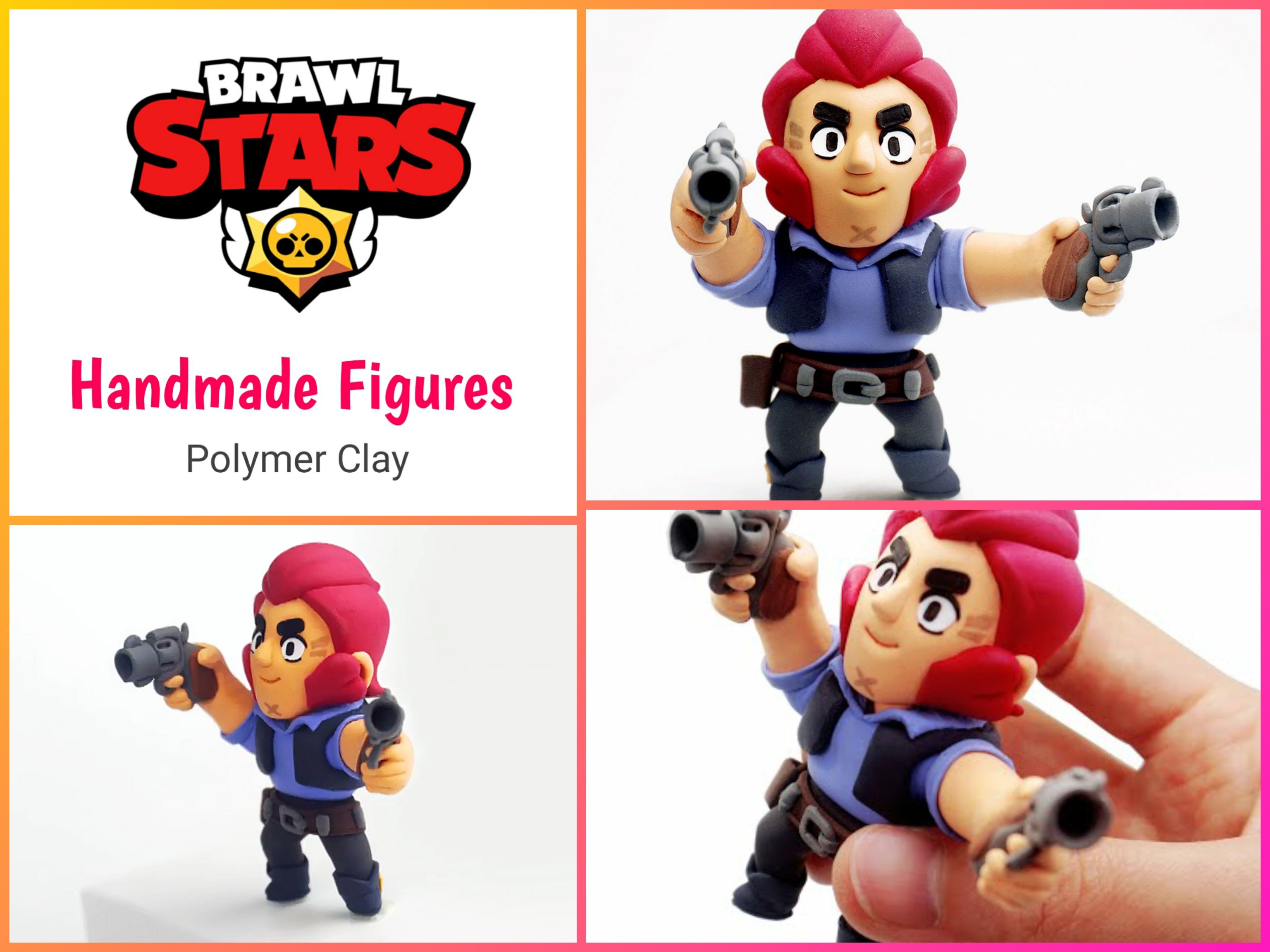 Brawl Stars Figures Handmade With Polymer Clay Several Options Available - figuras do brawl stars