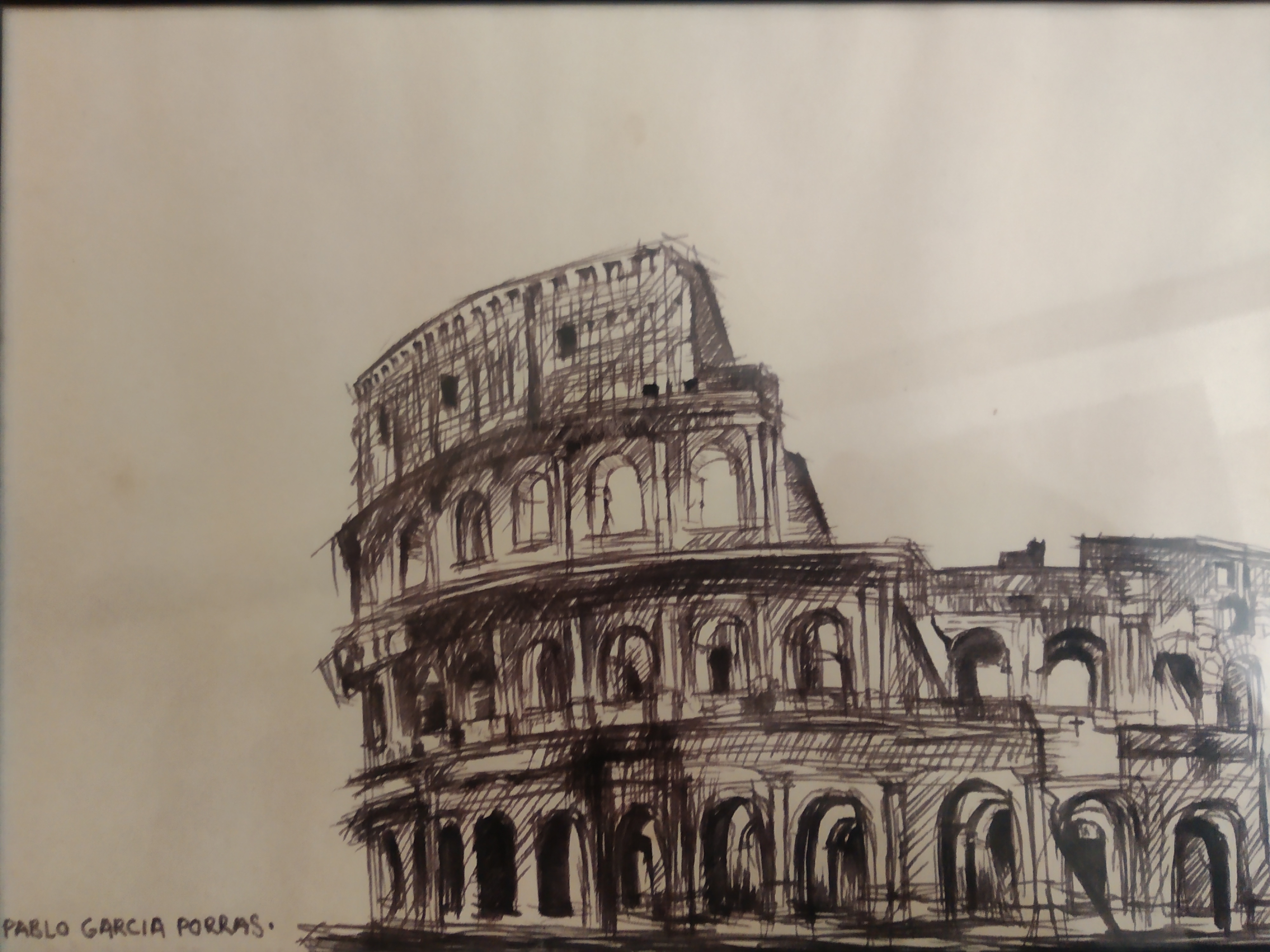 Coliseo de Roma, Rotulador, Dibujos, comprar arte original