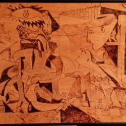 Guernica pyrography