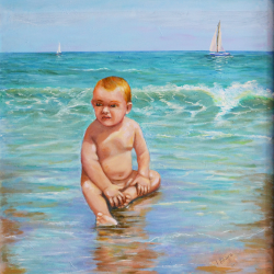 CHILD ON THE SHORE