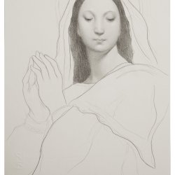 d'aprés from "The Virgin adoring the host" from Ingres