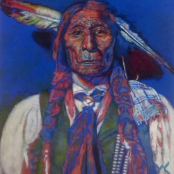 Retrato de Wolf Robe, Cheyenne
