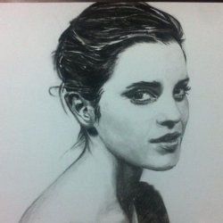 Emma Watson Charcoal