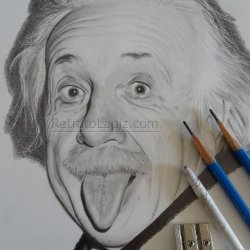 Albert Einstein  @Retratolapiz