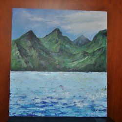 11 Landscape: Sea and Mountains 9.72 "x 8.77"