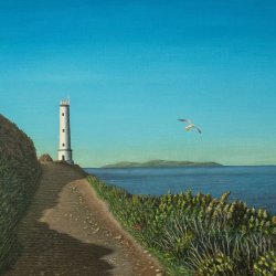 Cabo Home Lighthouse (Cangas). Oil on canvas 40x30 cm.