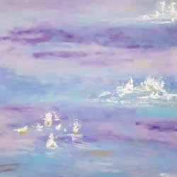 Flowers in the lagoon 120x60 cm