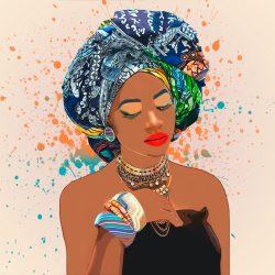 Ilustracion de mujer africana