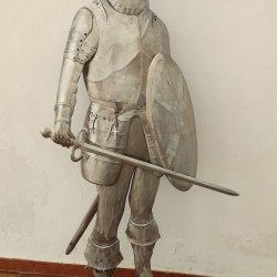 Escultura Soldado con escudo
