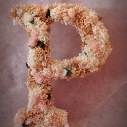 Preserved flower letters