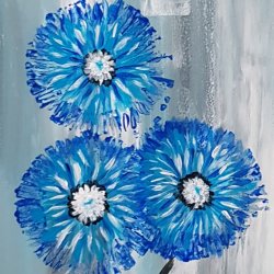 Flores 24 azules