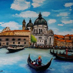 Venice and gondolier