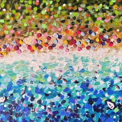 Summer, summer - abstract beach and sea painting