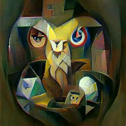 Cubist owl / Búho cubista