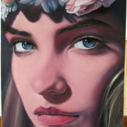 Beautiful face - oil portrait