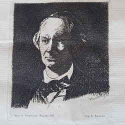 Charles Baudelaire de face. Edouard Manet. 1865