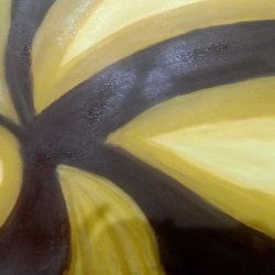 An Abstract painting of two colors-Yellow and Brown