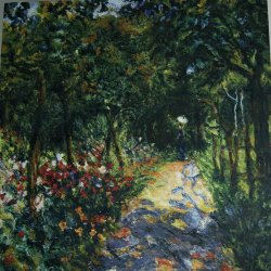 Estudio pintura de Renoir (Mujer en el jardín)
