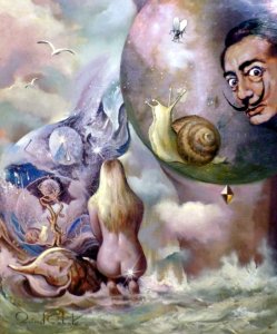 Homenaje a Dalí. Ensoñación en la orilla