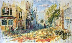 Road to Montmartre. Paris. Original paintings painted by hand
