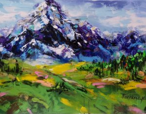 Landscape with mountains 101×76