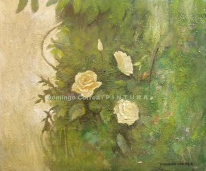 "Tres rosas" Flores. Jardines. Macetas.