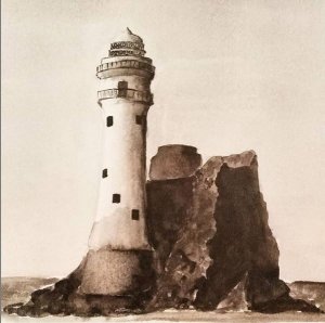 Lighthouse in sepia