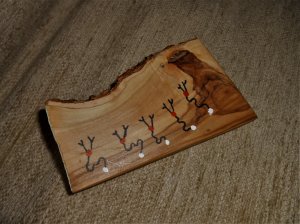 Olive wood stick 3 (incense holder)