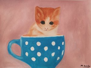 Gato en taza