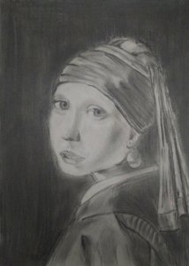 La joven de la perla según Vermeer