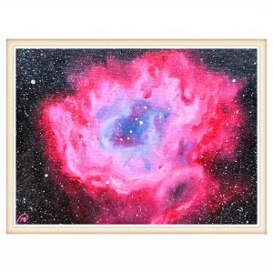 nebulosa roseta enmarcado