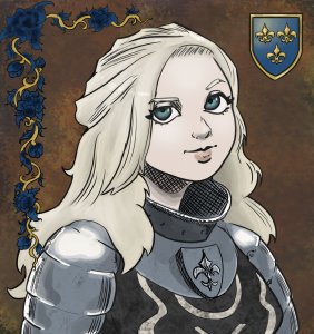 Stylized portrait character Winifred
