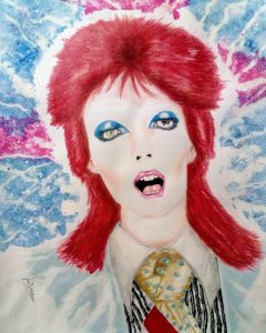 Portrait David Bowie-Live in Mars