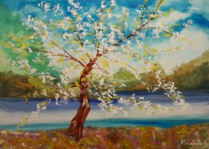 The almond tree of the lake