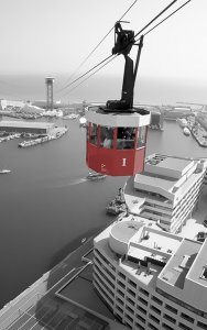 Cable car in Barcelona