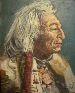 Retrato Red Cloud, Sioux